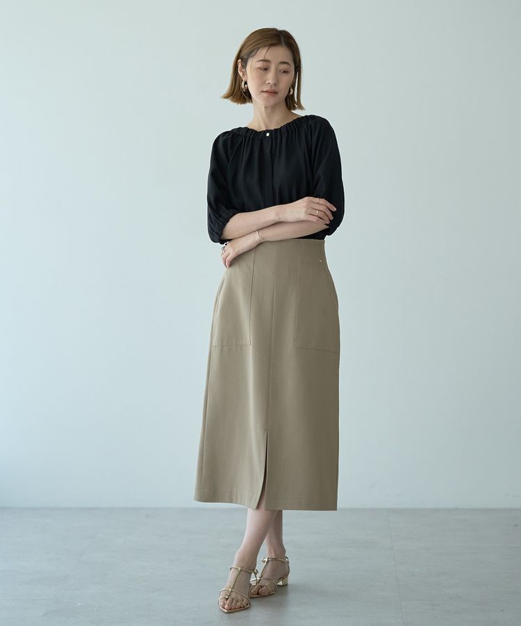 YECCA VECCA「2wayギャザーブラウス」|シャツ・ブラウス|