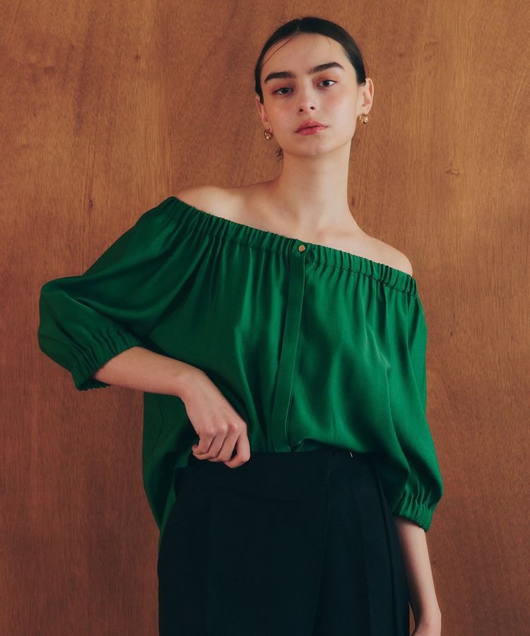 YECCA VECCA「2wayギャザーブラウス」|シャツ・ブラウス|