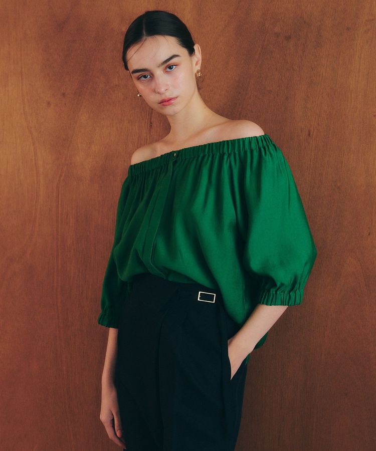 YECCA VECCA「2wayギャザーブラウス」|シャツ・ブラウス|