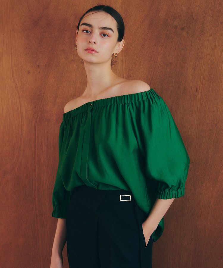 YECCA VECCA「2wayギャザーブラウス」|シャツ・ブラウス|