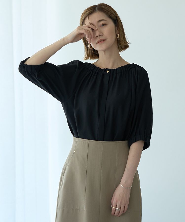 YECCA VECCA「2wayギャザーブラウス」|シャツ・ブラウス|