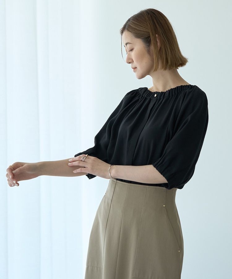 YECCA VECCA「2wayギャザーブラウス」|シャツ・ブラウス|