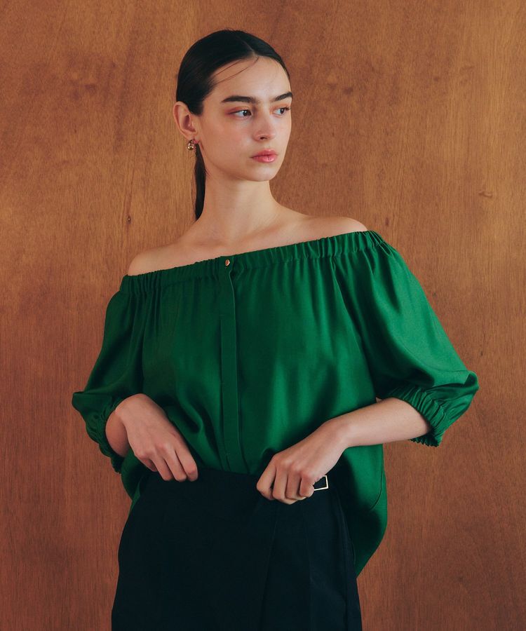 YECCA VECCA「2wayギャザーブラウス」|シャツ・ブラウス|