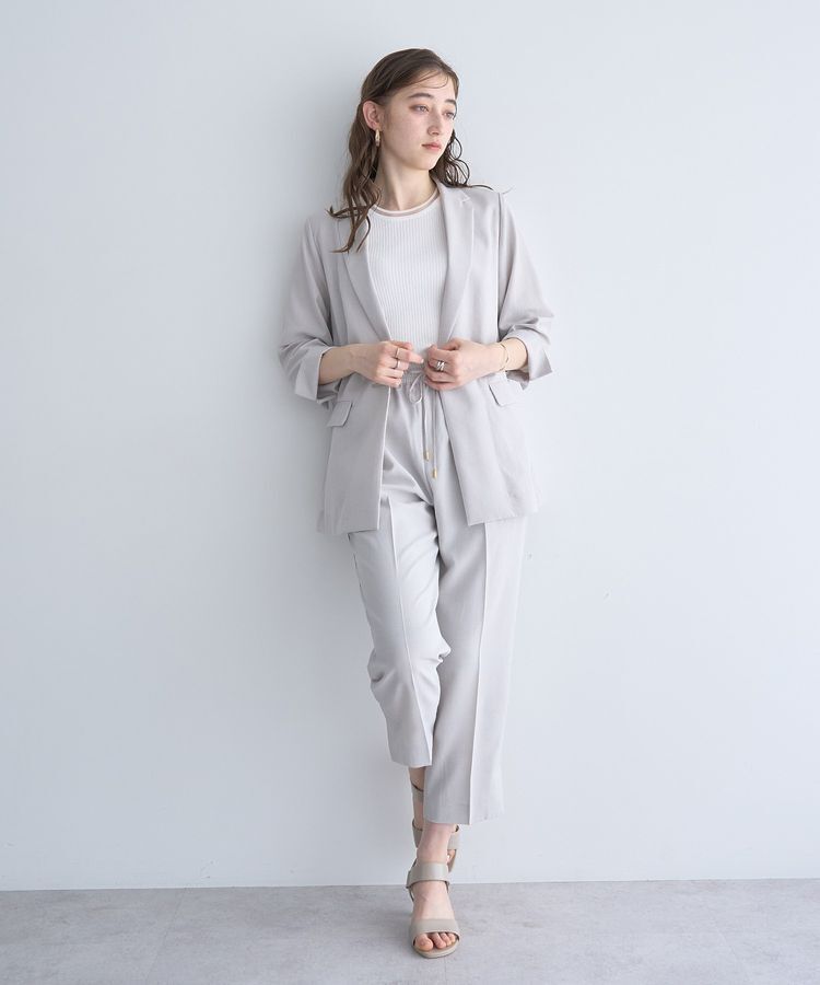 YECCA VECCA「リネンライクジャケット」|テーラードジャケット|