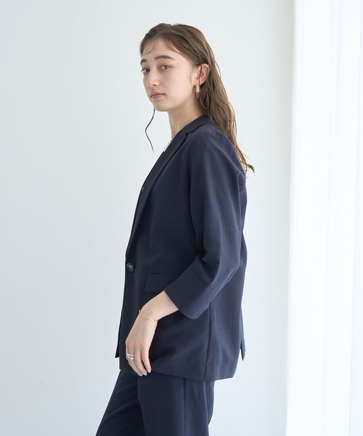 YECCA VECCA「リネンライクジャケット」|テーラードジャケット|