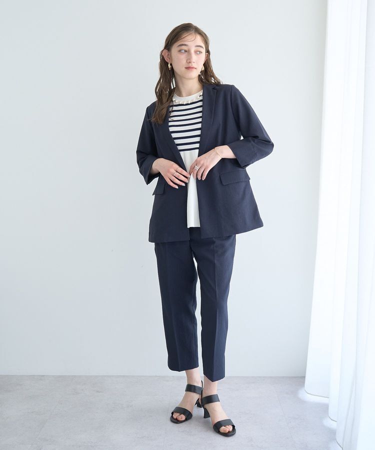 YECCA VECCA「リネンライクジャケット」|テーラードジャケット|