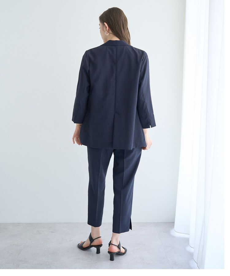 YECCA VECCA「リネンライクジャケット」|テーラードジャケット|