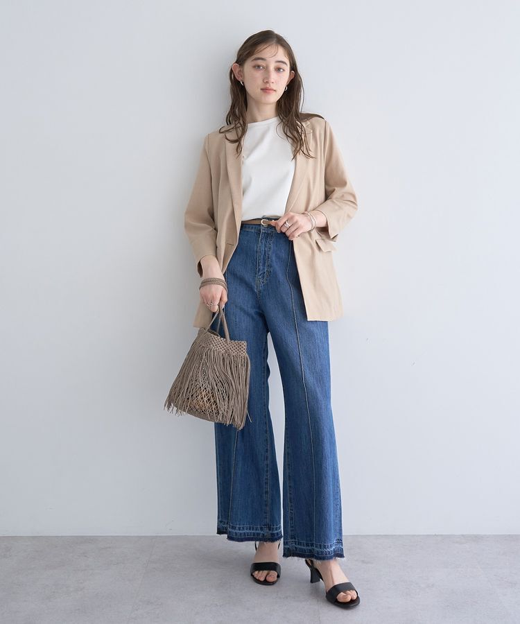 YECCA VECCA「リネンライクジャケット」|テーラードジャケット|