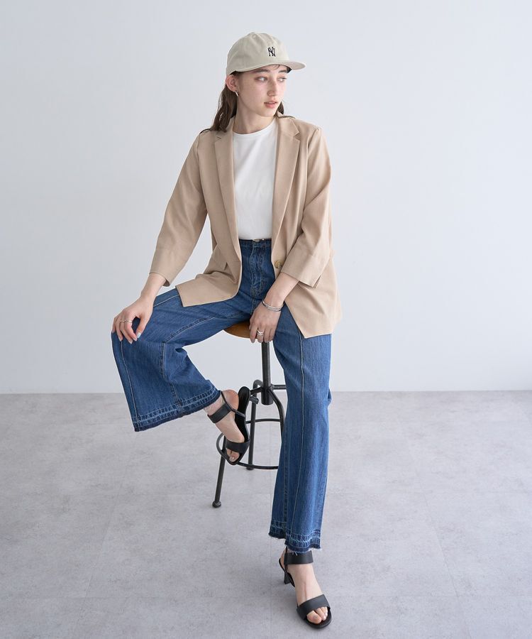 YECCA VECCA「リネンライクジャケット」|テーラードジャケット|