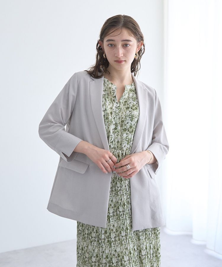 YECCA VECCA「リネンライクジャケット」|テーラードジャケット|