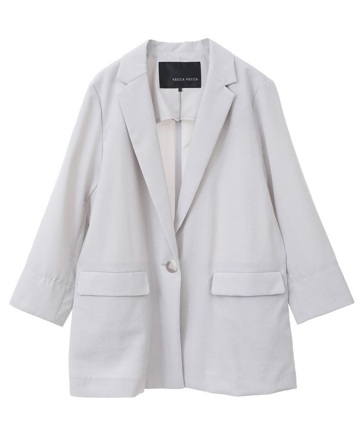 YECCA VECCA「リネンライクジャケット」|テーラードジャケット|