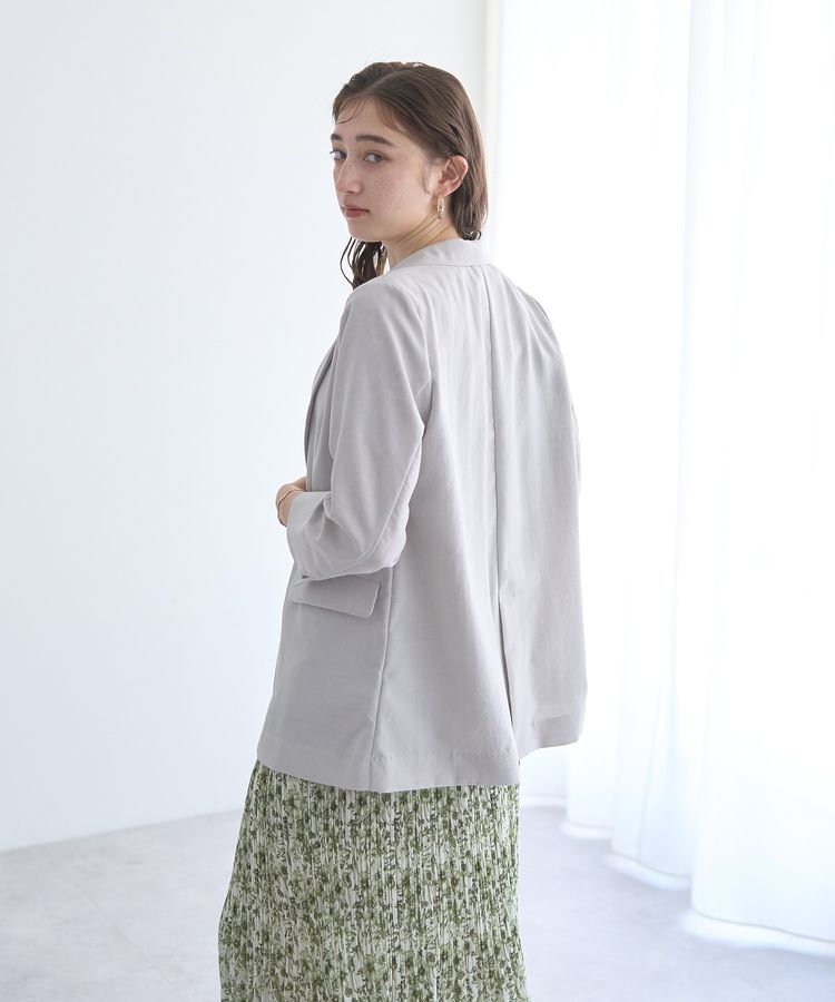 YECCA VECCA「リネンライクジャケット」|テーラードジャケット|