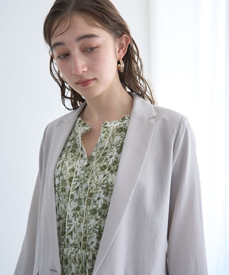 YECCA VECCA「リネンライクジャケット」|テーラードジャケット|