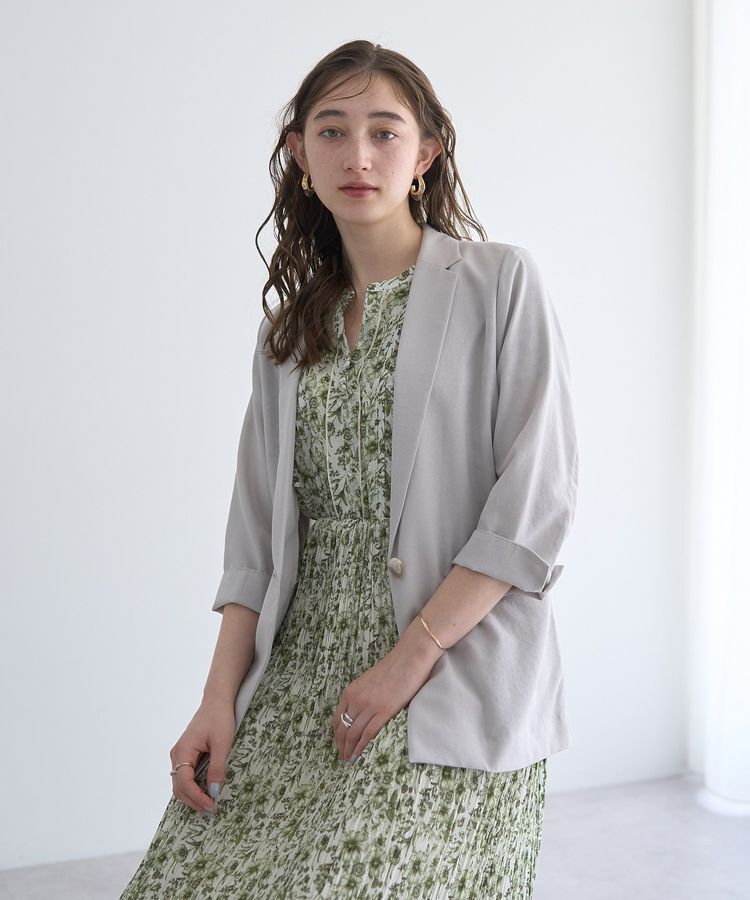 YECCA VECCA「リネンライクジャケット」|テーラードジャケット|