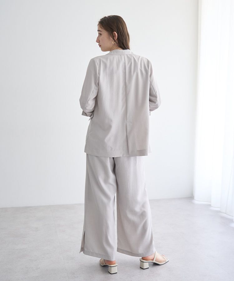 YECCA VECCA「リネンライクジャケット」|テーラードジャケット|