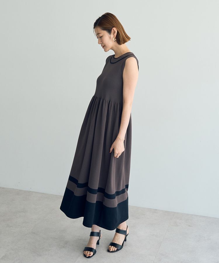 YECCA VECCA「配色ニットワンピース」|ワンピース|