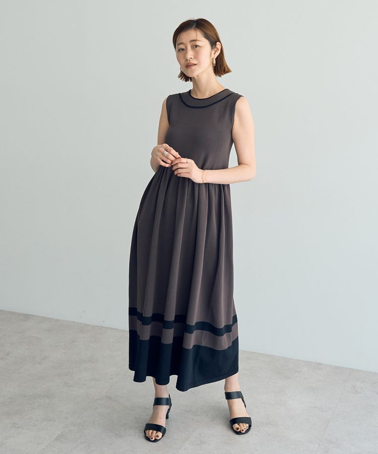 YECCA VECCA「配色ニットワンピース」|ワンピース|