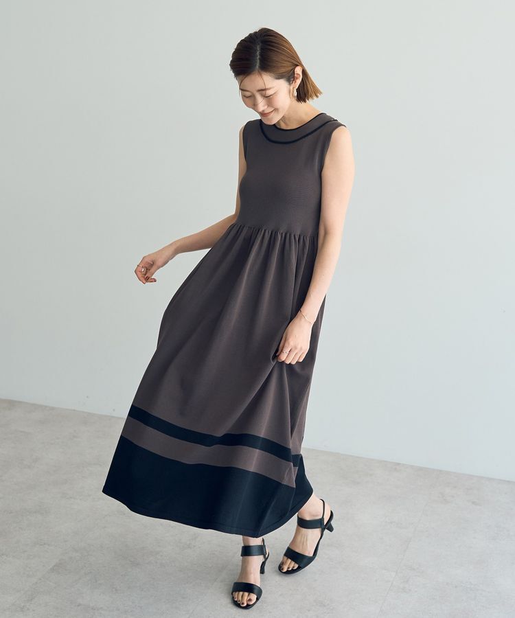 YECCA VECCA「配色ニットワンピース」|ワンピース|