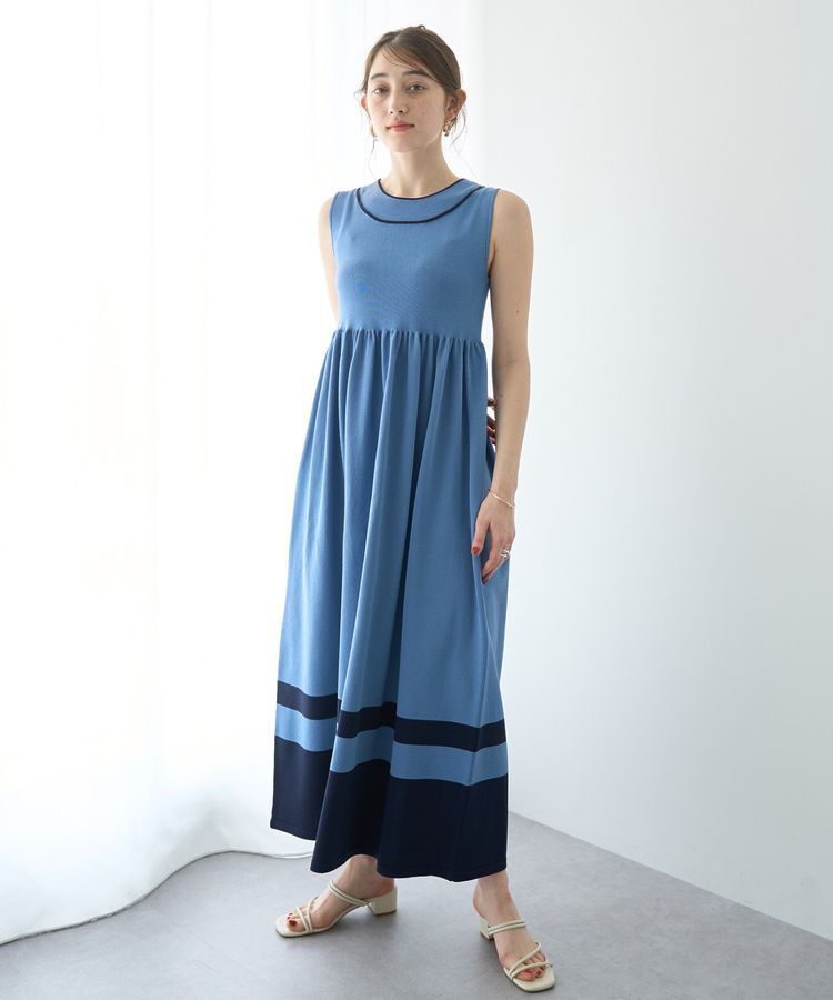 YECCA VECCA「配色ニットワンピース」|ワンピース|