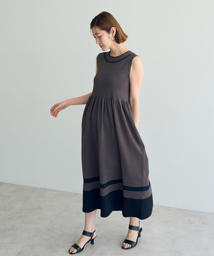 YECCA VECCA「配色ニットワンピース」|ワンピース|