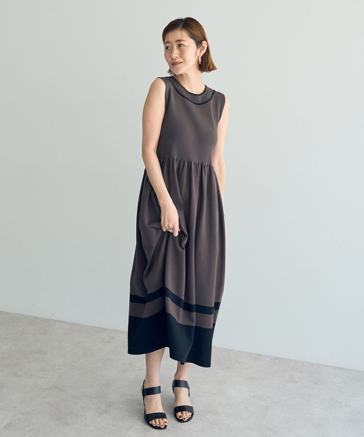 YECCA VECCA「配色ニットワンピース」|ワンピース|