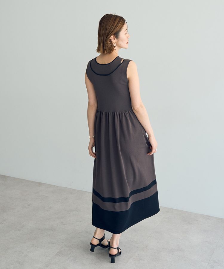 YECCA VECCA「配色ニットワンピース」|ワンピース|