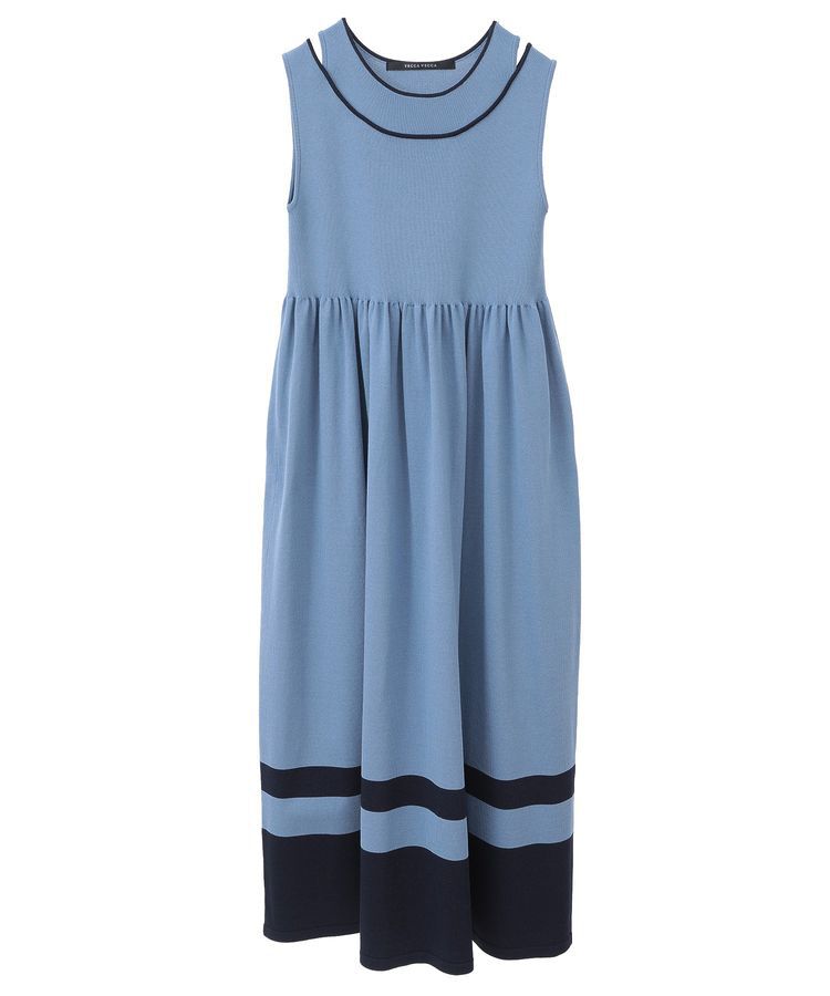 YECCA VECCA「配色ニットワンピース」|ワンピース|