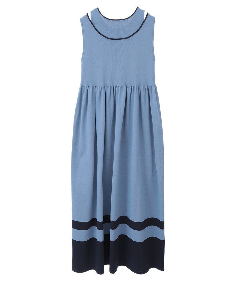 YECCA VECCA「配色ニットワンピース」|ワンピース|