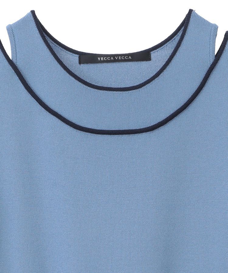 YECCA VECCA「配色ニットワンピース」|ワンピース|