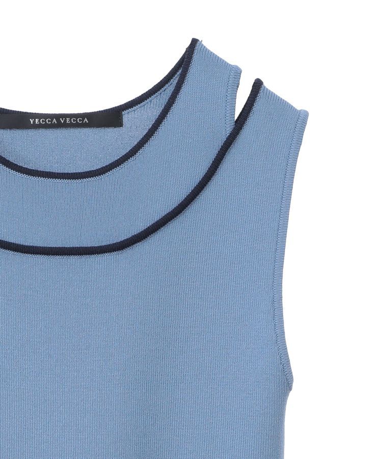 YECCA VECCA「配色ニットワンピース」|ワンピース|