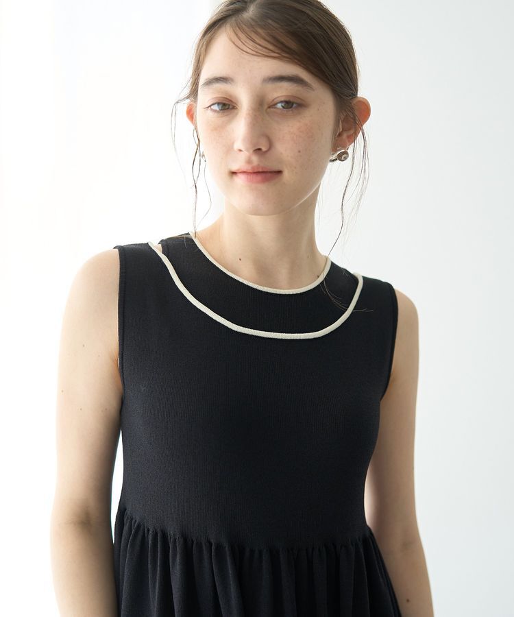 YECCA VECCA「配色ニットワンピース」|ワンピース|