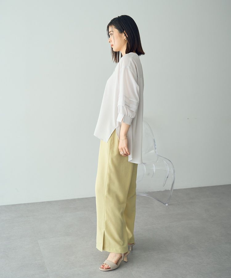 YECCA VECCA「2way裾アレンジパールボタンブラウス」|シャツ・ブラウス|