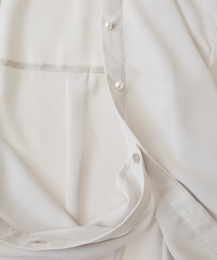 YECCA VECCA「2way裾アレンジパールボタンブラウス」|シャツ・ブラウス|