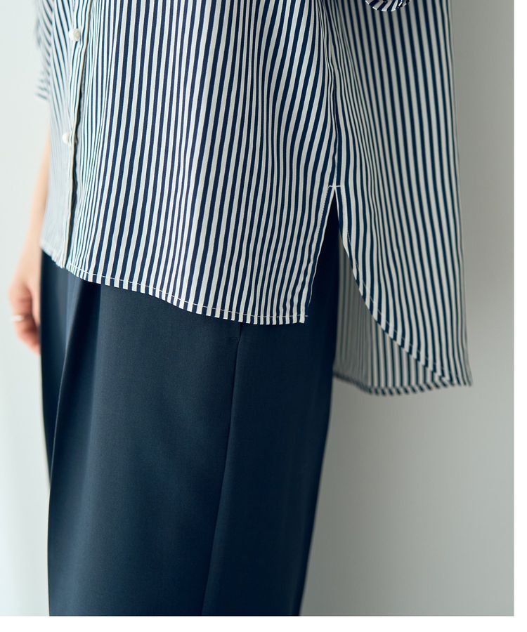 YECCA VECCA「2way裾アレンジパールボタンブラウス」|シャツ・ブラウス|