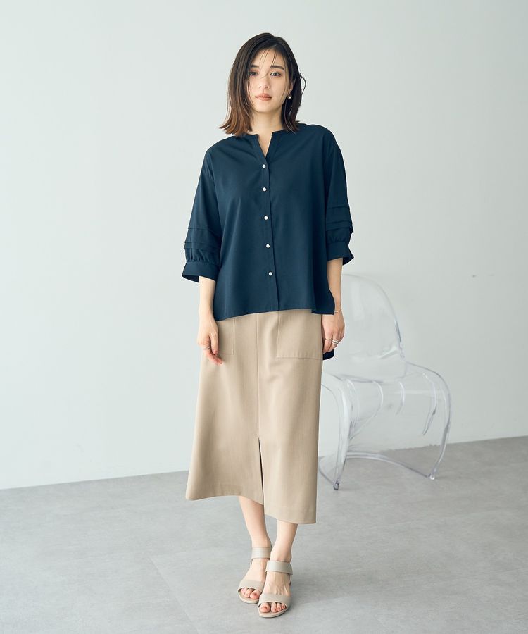 YECCA VECCA「2way裾アレンジパールボタンブラウス」|シャツ・ブラウス|