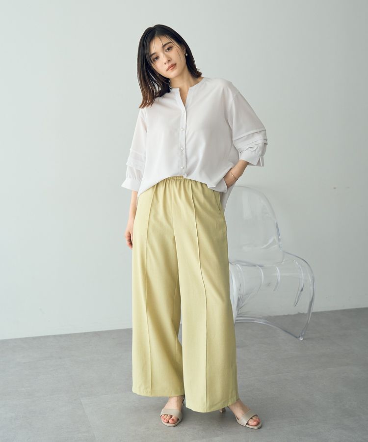 YECCA VECCA「2way裾アレンジパールボタンブラウス」|シャツ・ブラウス|