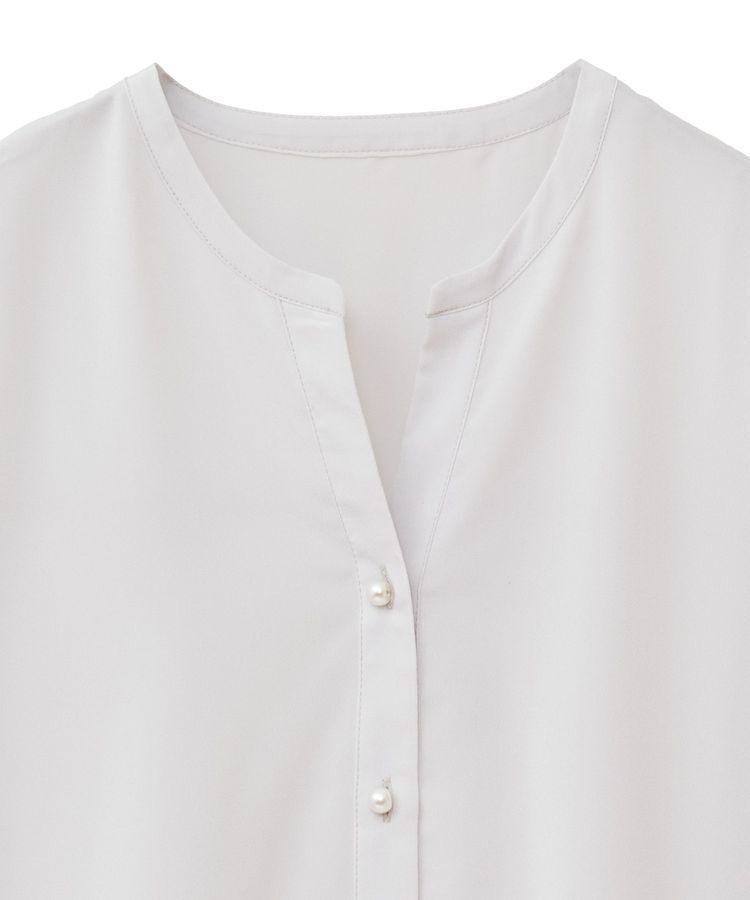 YECCA VECCA「2way裾アレンジパールボタンブラウス」|シャツ・ブラウス|