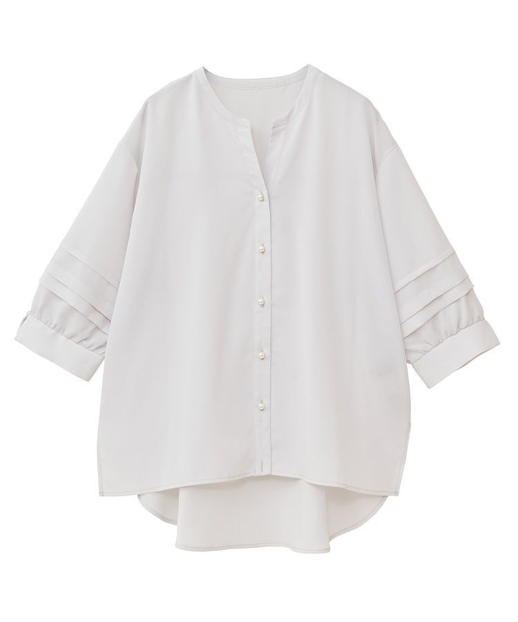 YECCA VECCA「2way裾アレンジパールボタンブラウス」|シャツ・ブラウス|