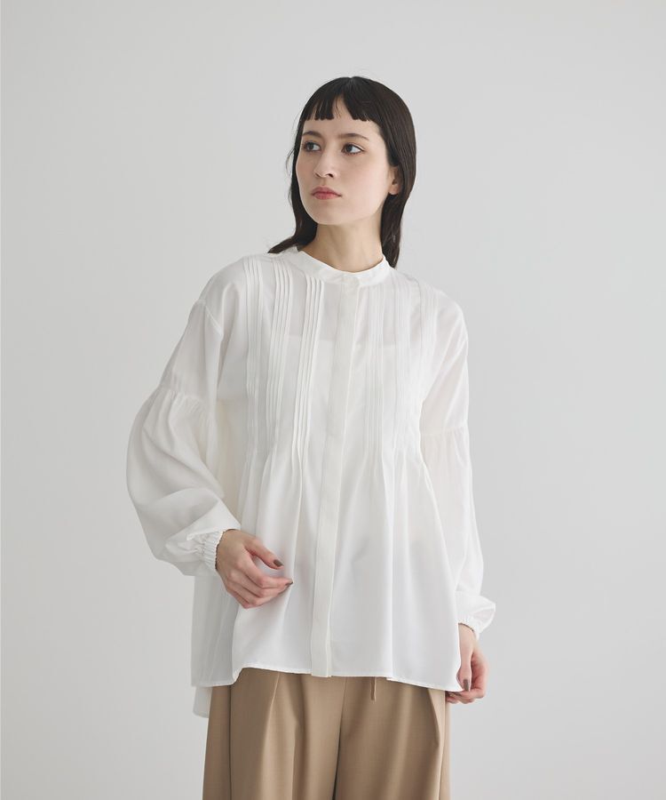 GARAGE OF GOOD CLOTHING「ピンタックボリューム袖フレアーブラウス」|シャツ・ブラウス|