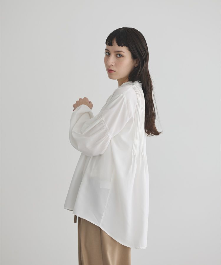 GARAGE OF GOOD CLOTHING「ピンタックボリューム袖フレアーブラウス」|シャツ・ブラウス|