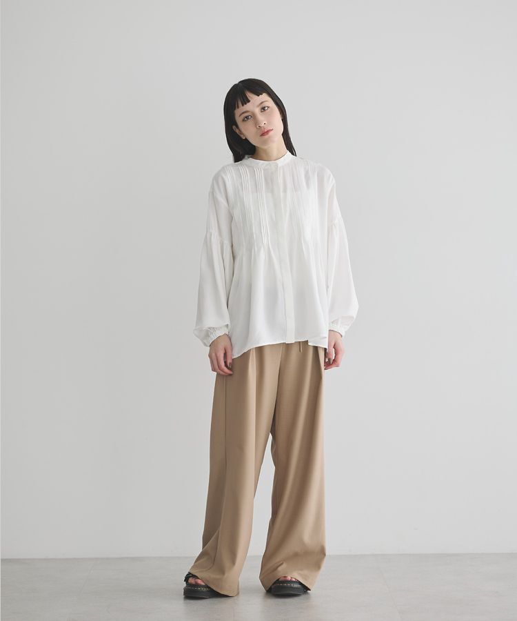 GARAGE OF GOOD CLOTHING「ピンタックボリューム袖フレアーブラウス」|シャツ・ブラウス|