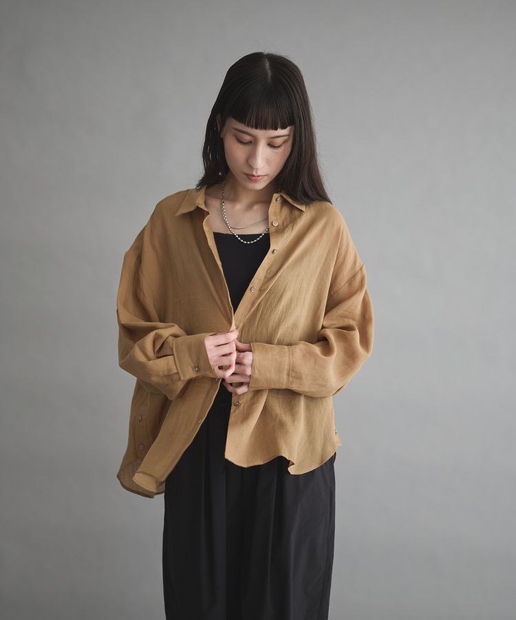 GARAGE OF GOOD CLOTHING「リネン2WAYサイド釦シャツ」|シャツ・ブラウス|