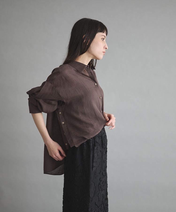 GARAGE OF GOOD CLOTHING「リネン2WAYサイド釦シャツ」|シャツ・ブラウス|