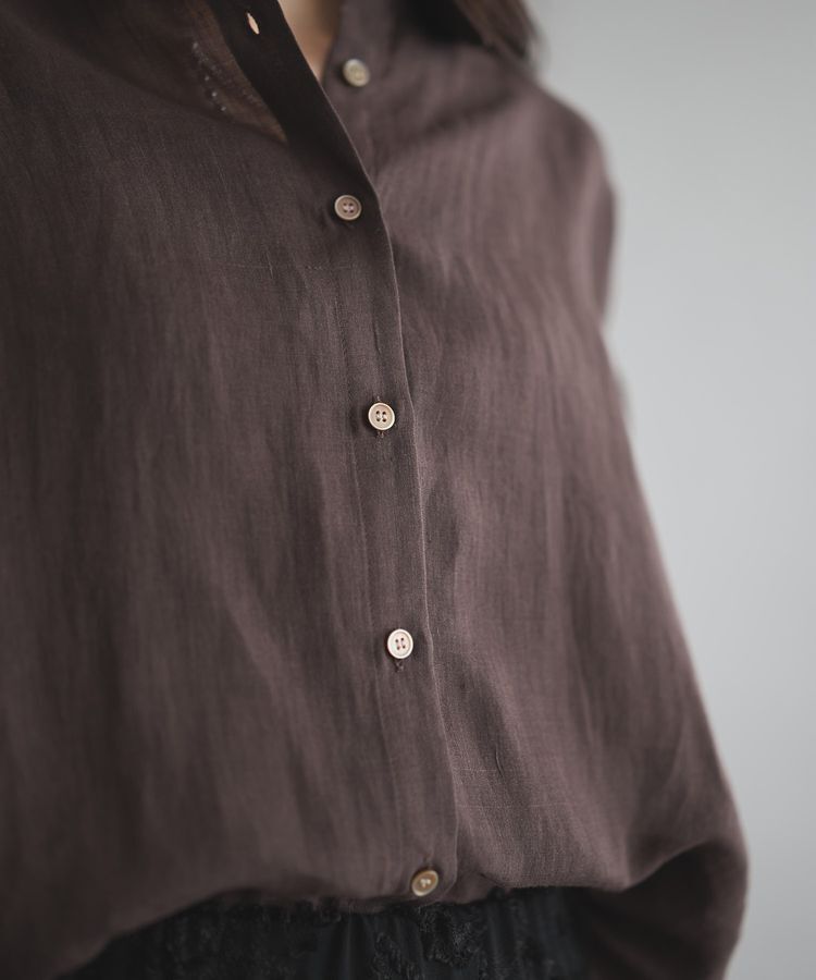 GARAGE OF GOOD CLOTHING「リネン2WAYサイド釦シャツ」|シャツ・ブラウス|