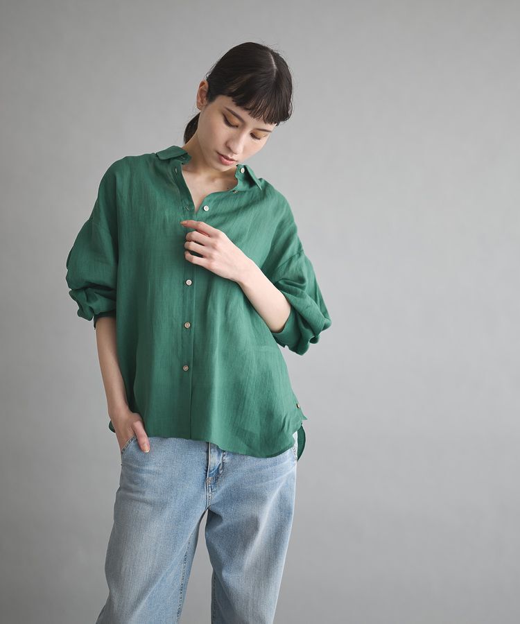 GARAGE OF GOOD CLOTHING「リネン2WAYサイド釦シャツ」|シャツ・ブラウス|