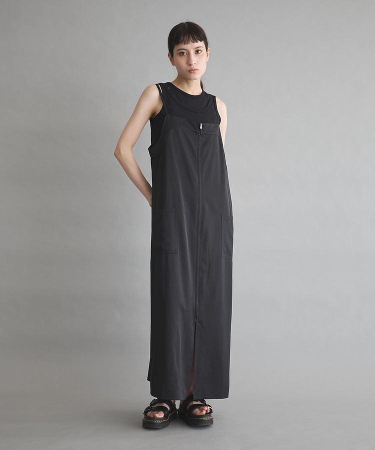 GARAGE OF GOOD CLOTHING「ZIP開きジャンパースカート」|ジャンパースカート|Black