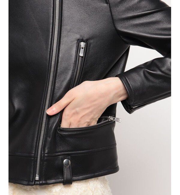 allureville「ラムレザーライダース」|ブルゾン・スタジャン|