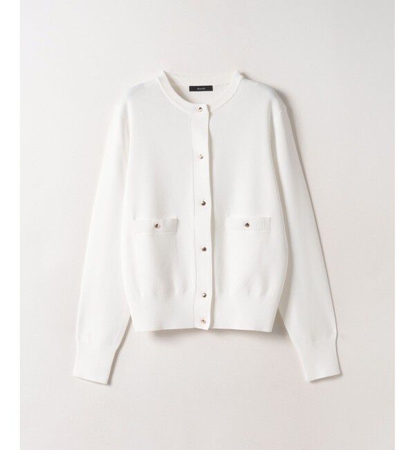 allureville「◇ポケットクルーカーディガン」|カーディガン|オフホワイト