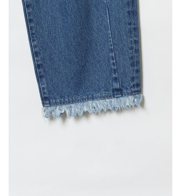 allureville「デニムフリンジヘムオーバルパンツ」|デニム|