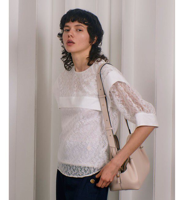 allureville「レーススクエアカラーブラウス」|シャツ・ブラウス|